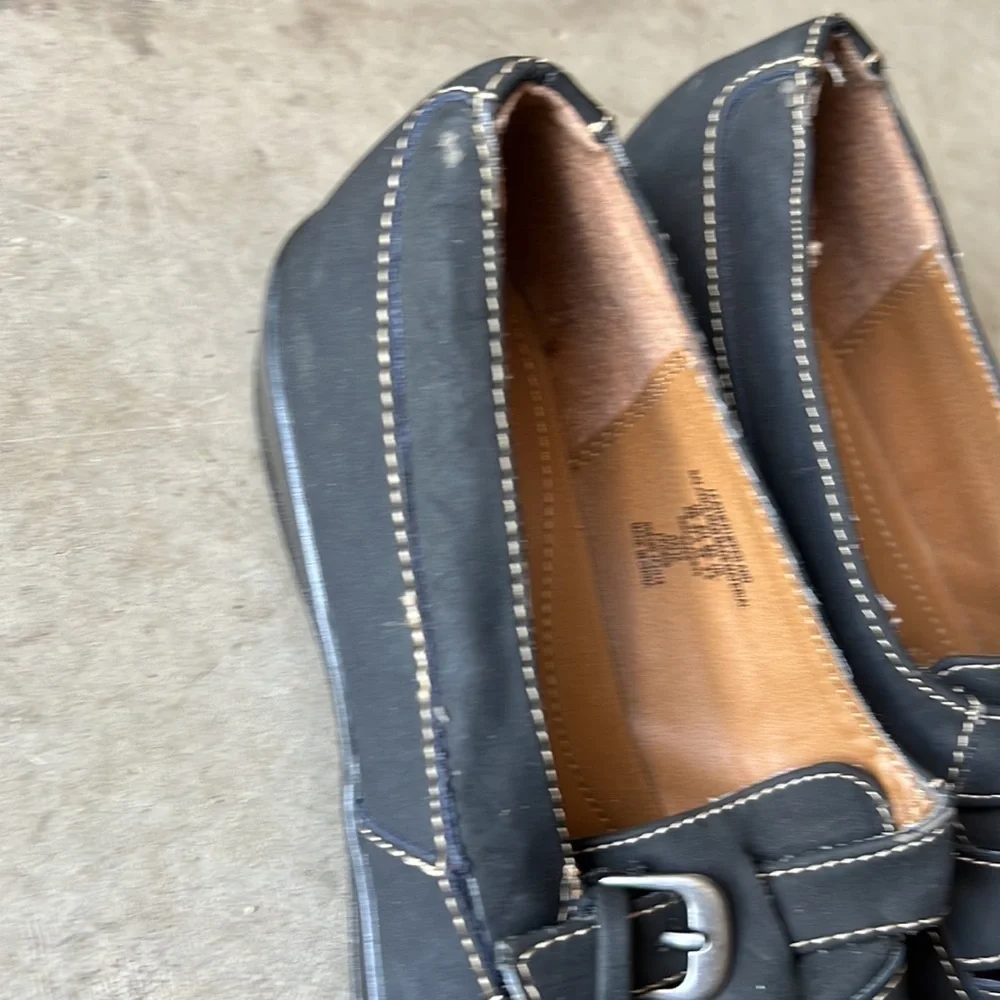 Thom McAn Dalia leather black easy on Loafer Shoes size 8